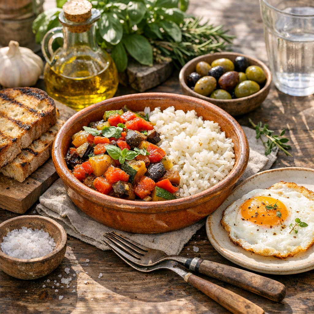 Quel accompagnement sans viande servir avec une Ratatouille ?
