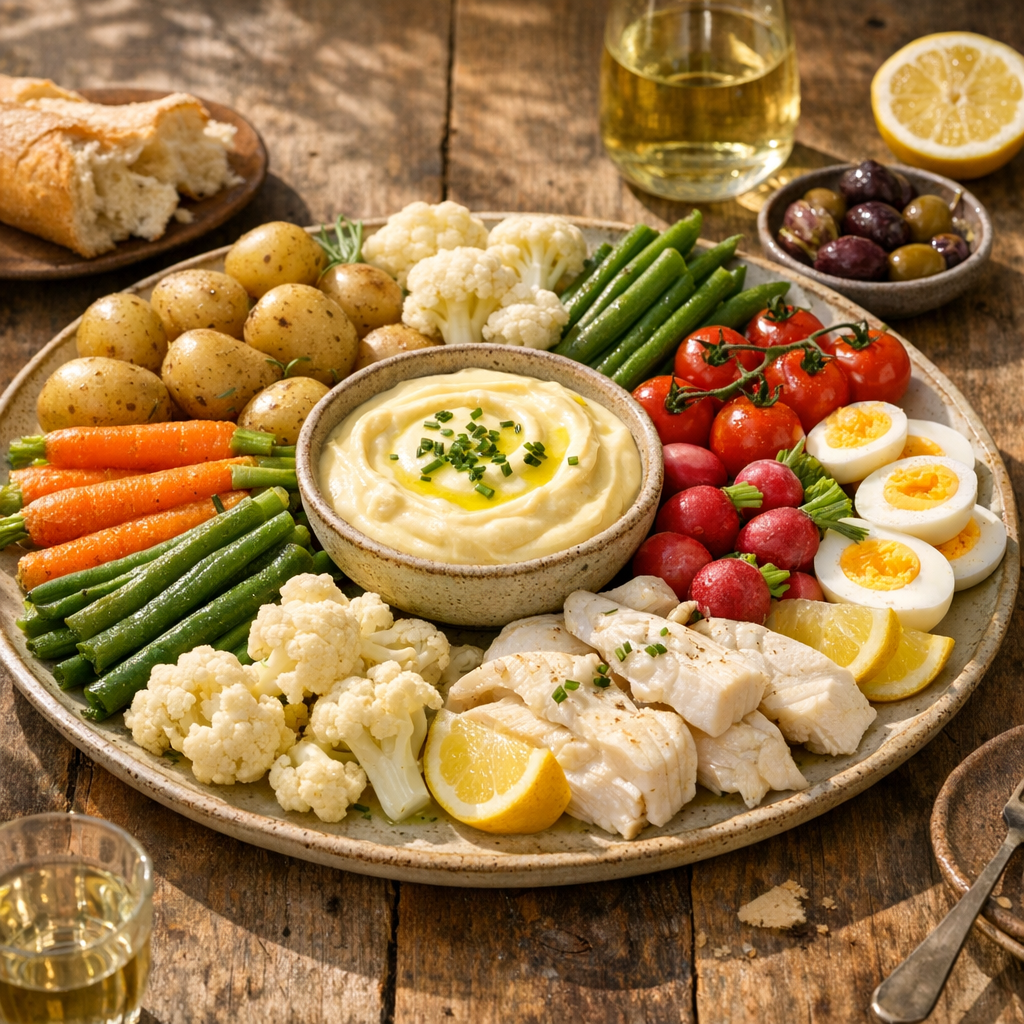L’Aïoli aux légumes se prépare comme en Provence