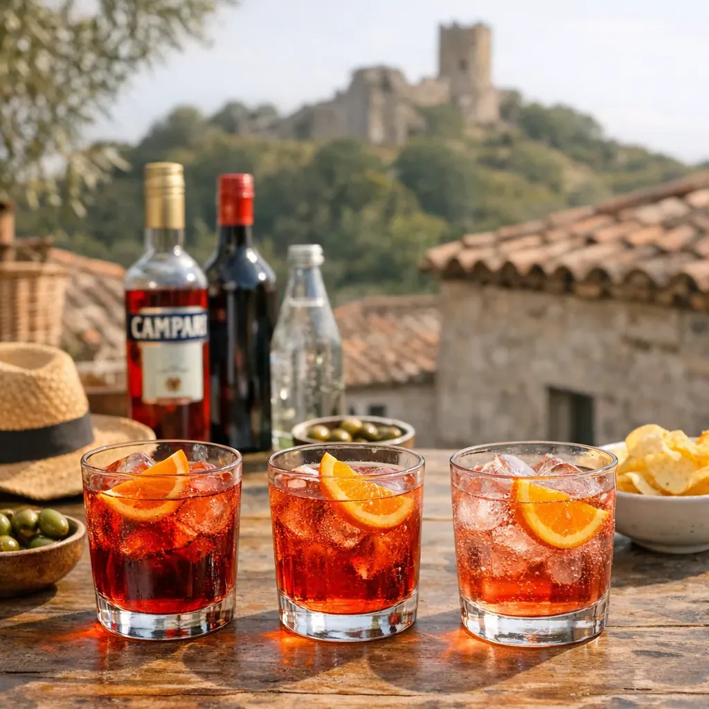 Test maison à Grimaud : 3 ratios Campari/vermouth/eau gazeuse