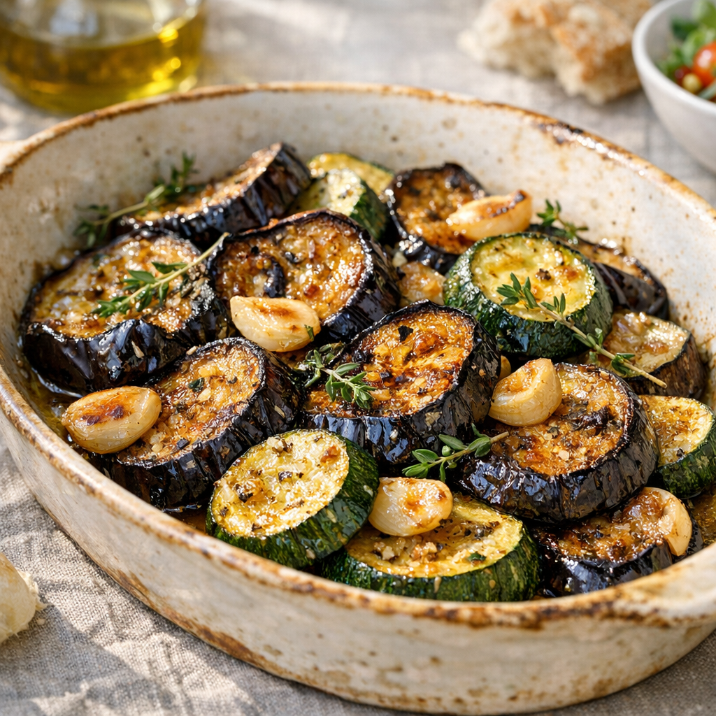 Comment réussir une aubergine et une courgette au four