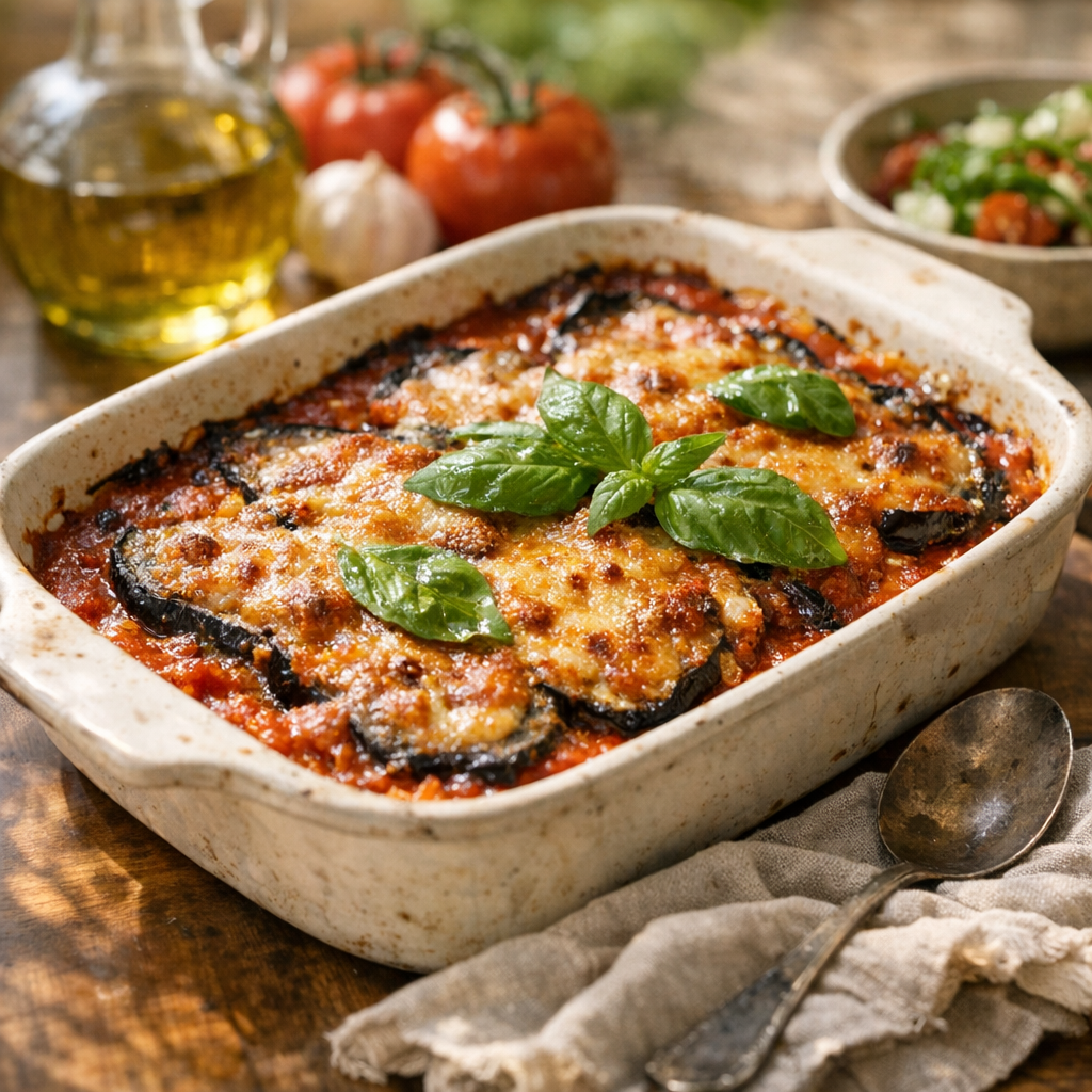 Les aubergines au parmesan au four : recette fondante et légère