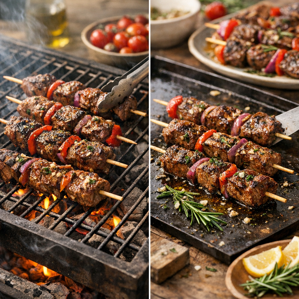 Cuisson au barbecue ou à la plancha : garder une brochette tendre