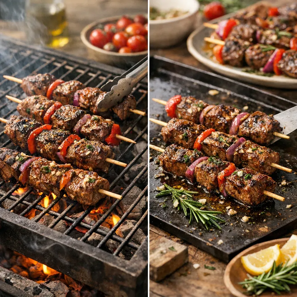 Cuisson au barbecue ou à la plancha&nbsp;: garder une brochette tendre
