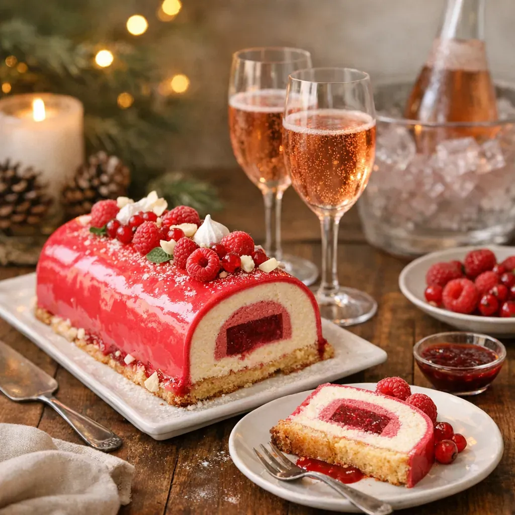 Accord mets et boisson pour une bûche de Noël fruitée
