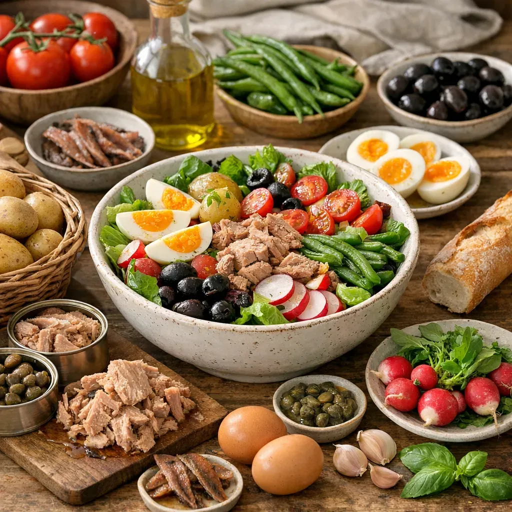 Quels sont les ingrédients d'origine de la salade niçoise ?