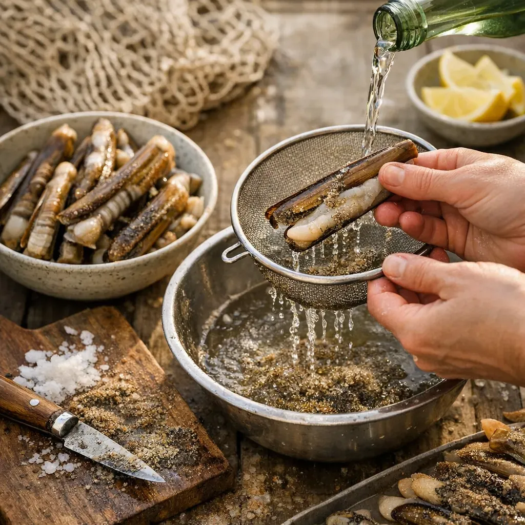 3. Dessabler les couteaux sans perdre leur goût iodé