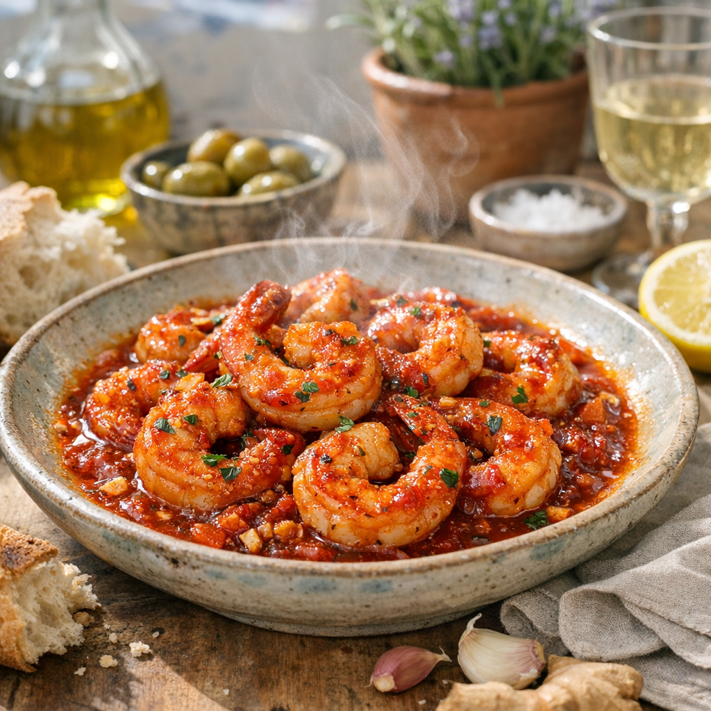 Les crevettes à la sauce piquante se préparent en 5 étapes