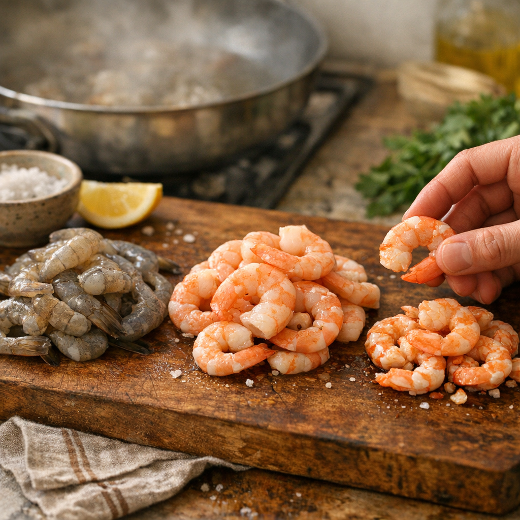 Comment savoir si les crevettes grises sont cuites ? Les signes visuels, tactiles et les marqueurs de surcuisson
