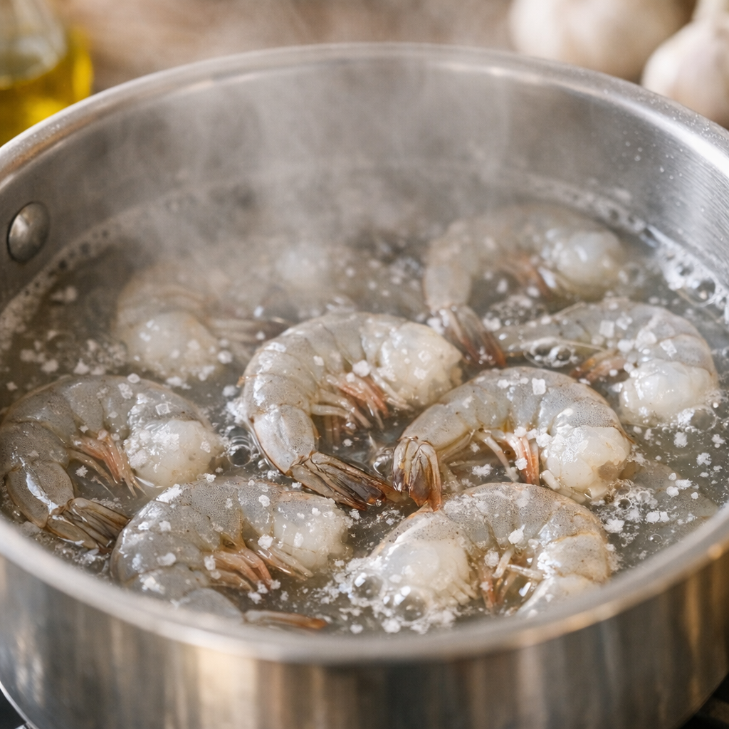 La cuisson de la crevette grise : les temps justes et les gestes sûrs