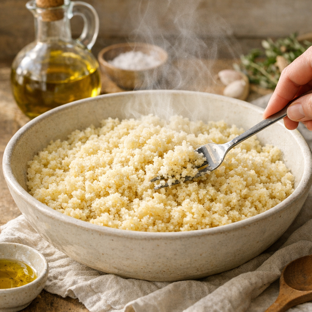 Comment cuire la semoule de couscous sans la tasser