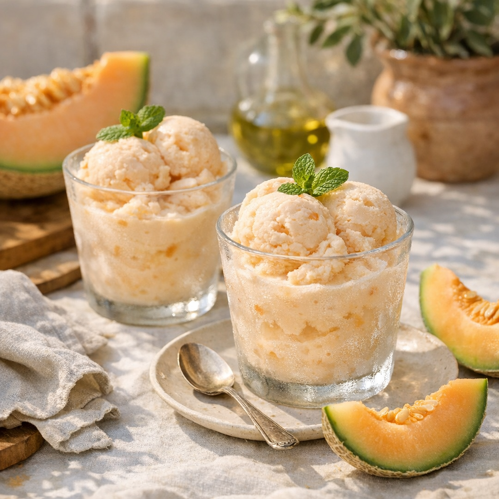 La glace aux melons : recette, texture et service d'été
