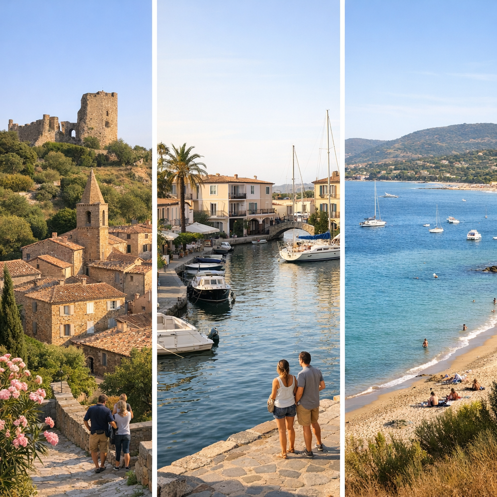 Visitez Grimaud : village, Port Grimaud et Golfe ne donnent pas les mêmes informations