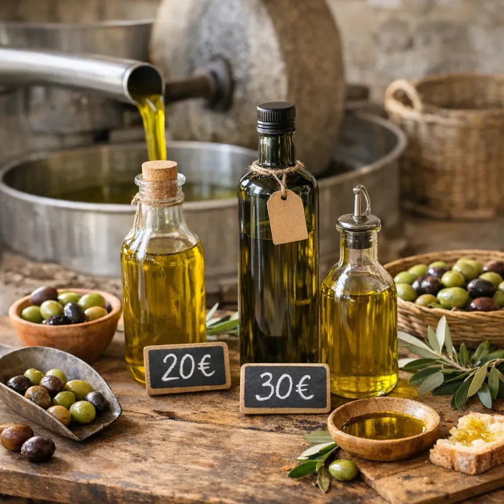 Prix de l’huile d’olive de Provence au moulin : repères au litre et pièges à éviter