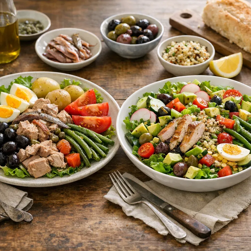 Quand une recette reste acceptable selon les écoles niçoises, et quand elle devient une salade composée inspirée de la n
