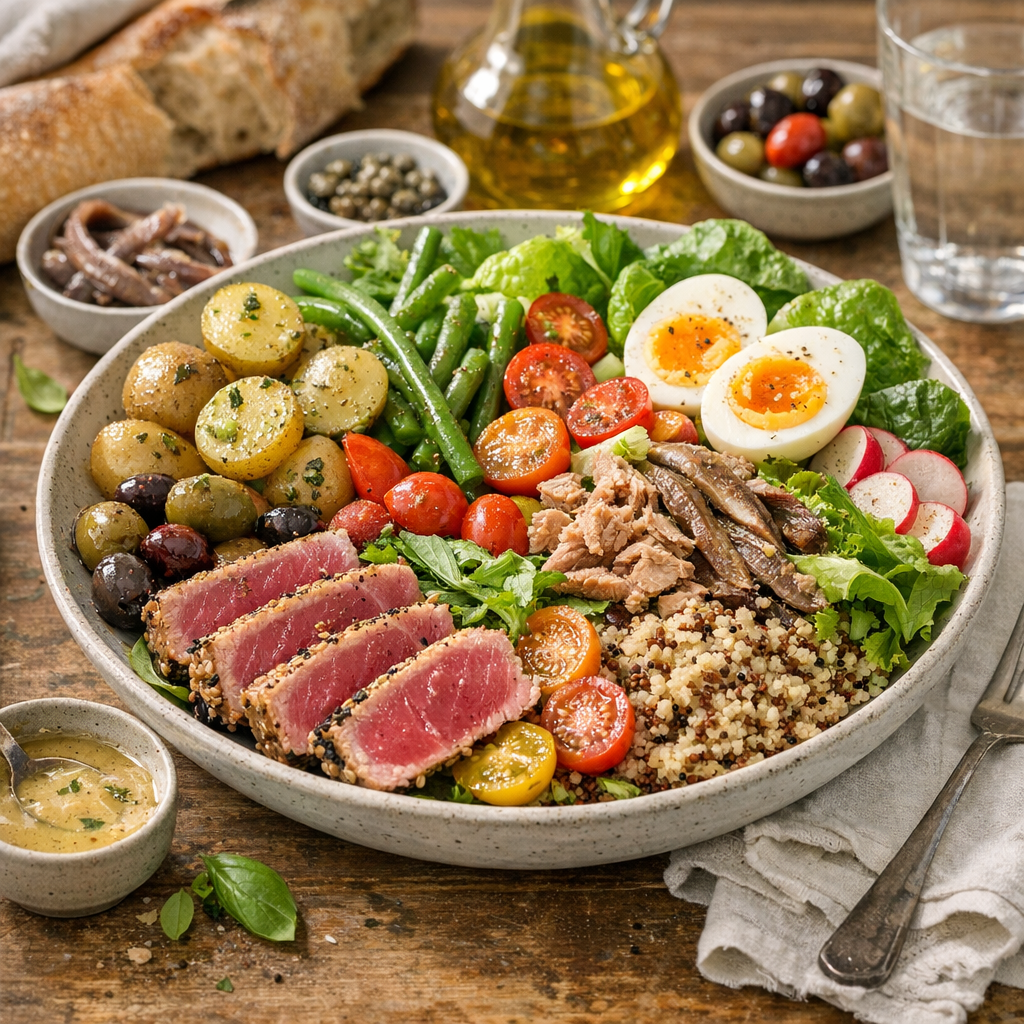 Variantes publiées : quand la niçoise devient une salade-repas