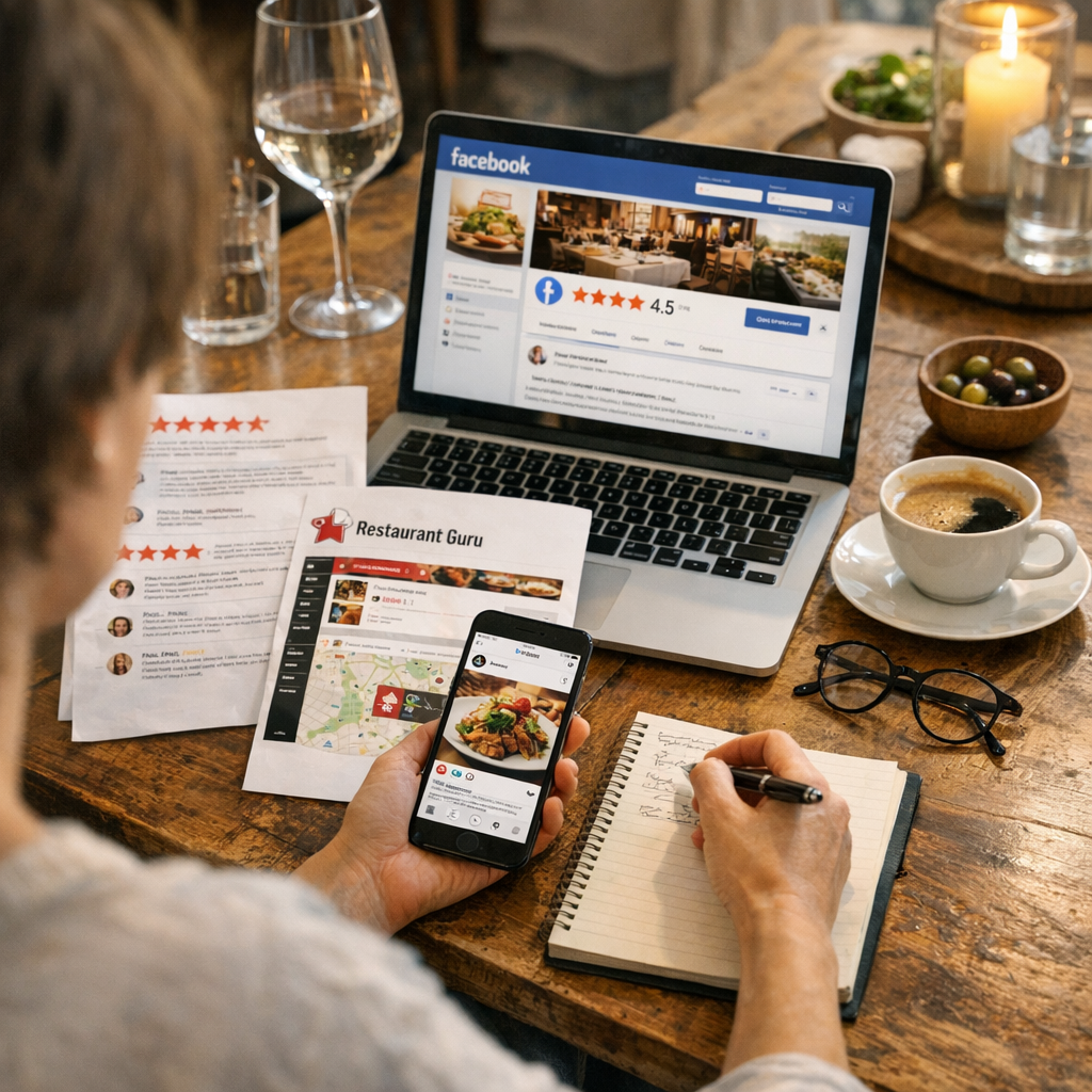 Avis, Facebook, Instagram et Restaurant Guru&nbsp;: comment lire les signaux sans se tromper