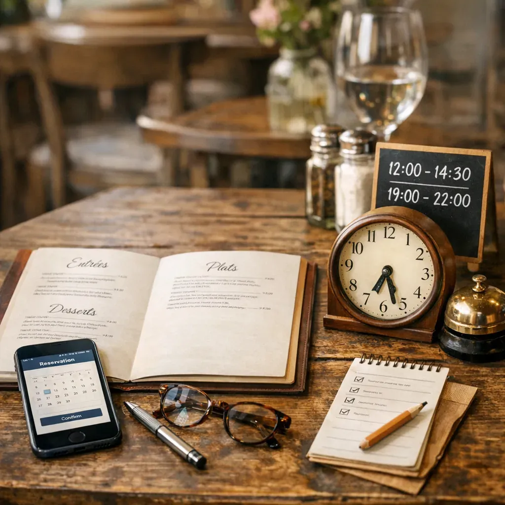 Infos pratiques&nbsp;: menu, réservation, horaires et vérifications