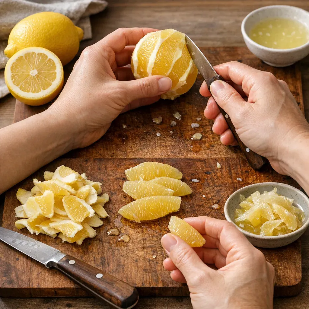 Le bon geste : prélever les suprêmes de citron étape par étape