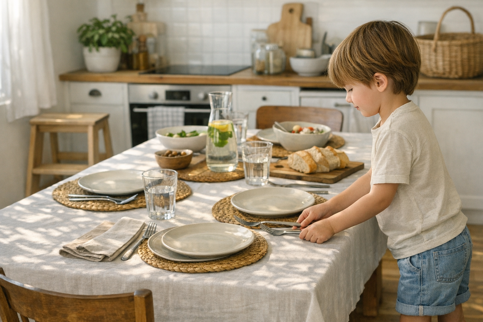 Maison, repas et autonomie: l'esprit Montessori au quotidien