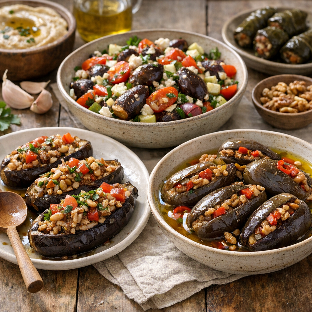 D'autres recettes du même esprit&nbsp; : farcies, salade, makdous