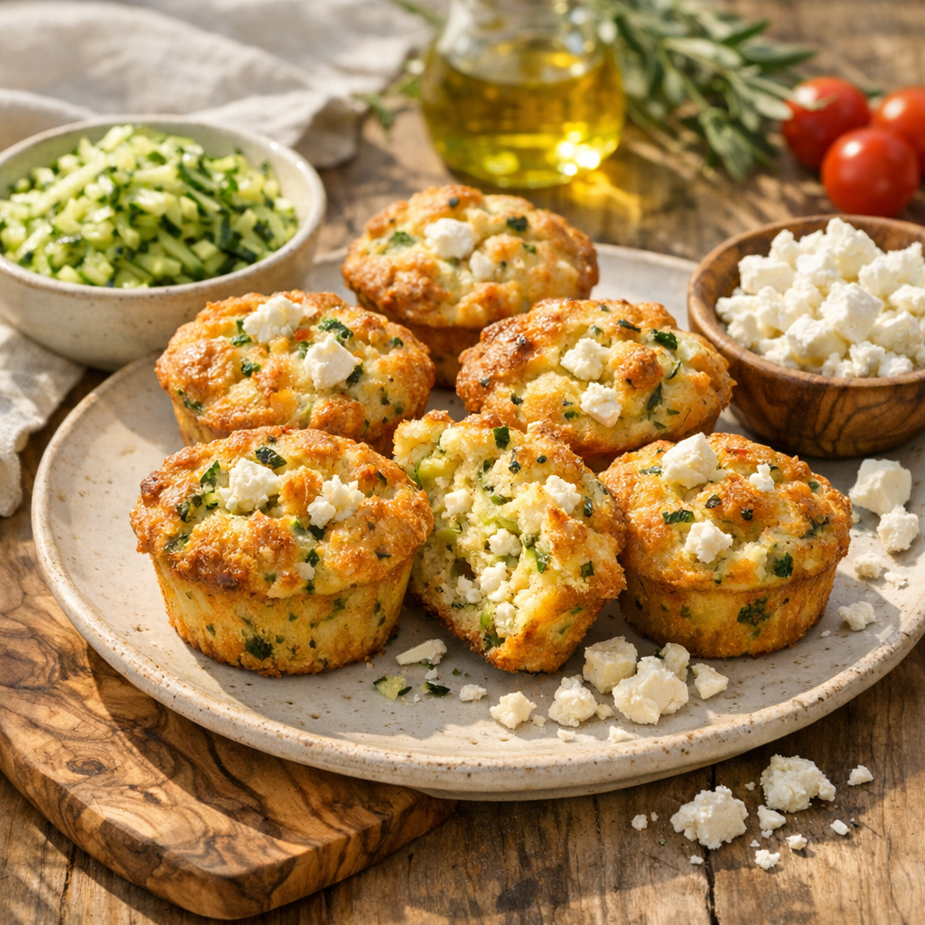 Comment réussir des Muffins à la courgette et à la feta