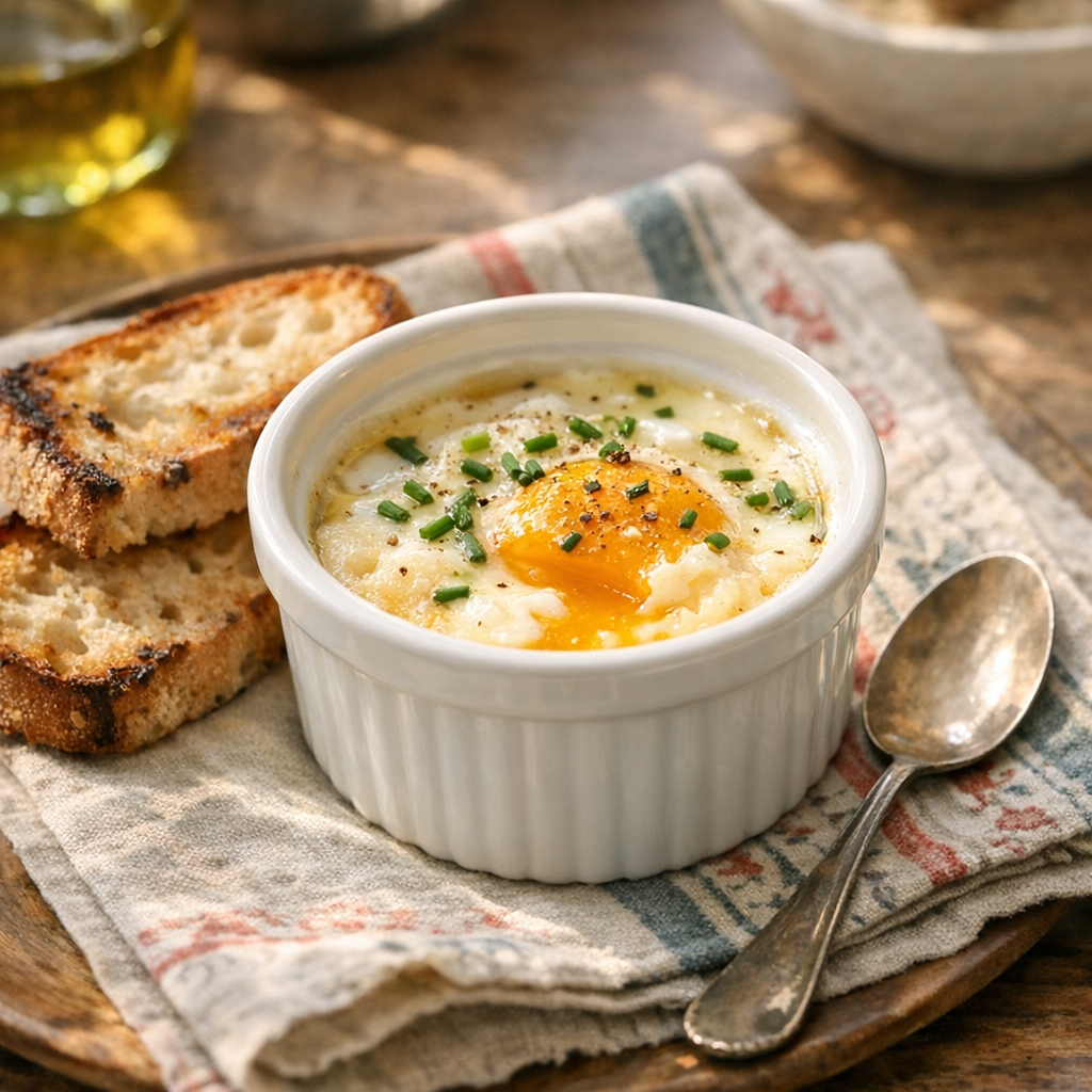 L’œuf cocotte inratable : cuisson douce et jaune coulant