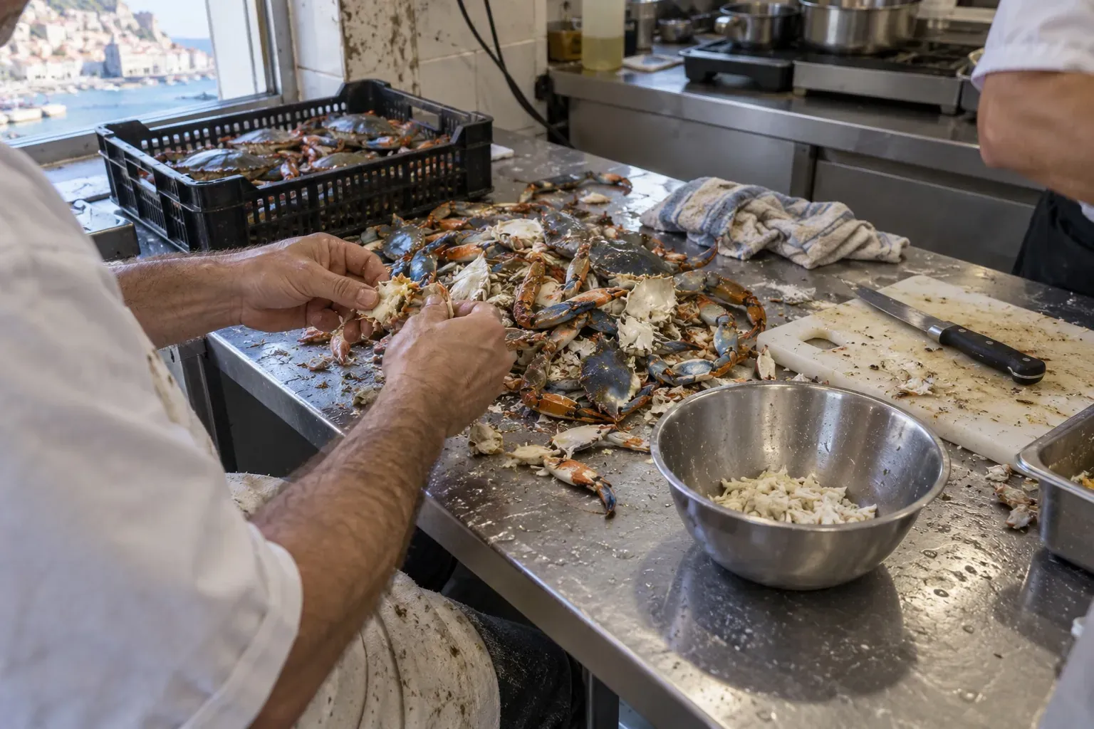 « On ne peut pas imaginer l’exploiter dans un restaurant pour sa chair » : un chef a décortiqué 10 kg de crabe bleu