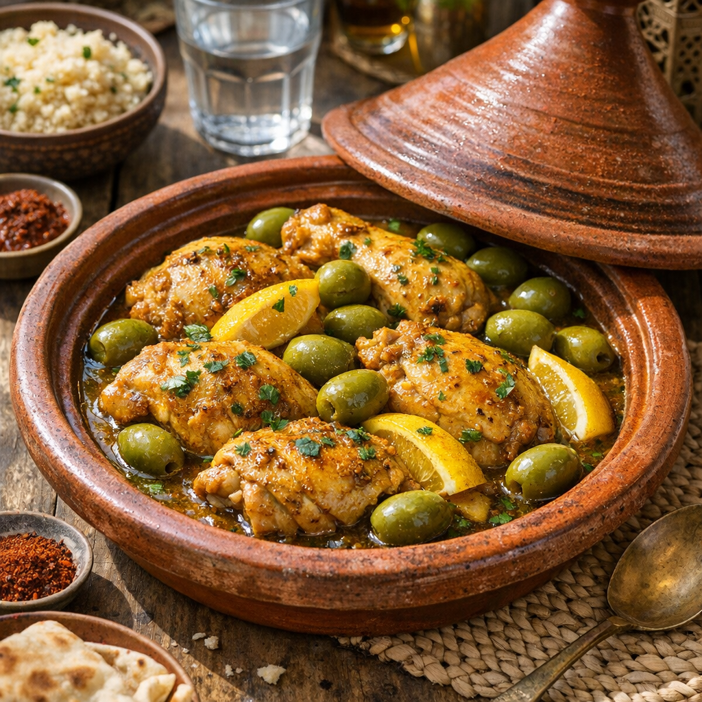 Comment réussir le poulet aux olives à la marocaine ?