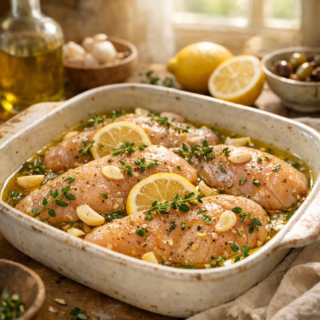Comment réussir un Poulet mariné au citron vraiment parfumé