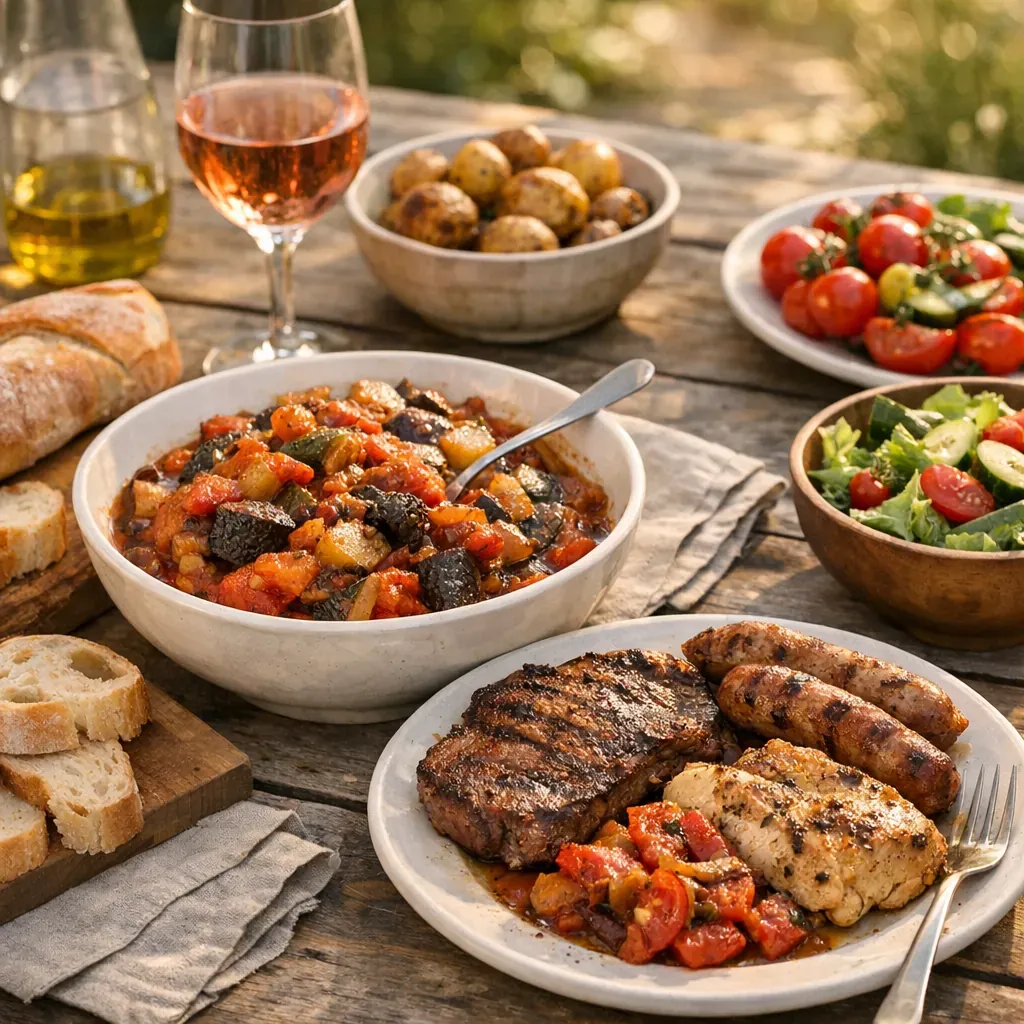 Menus concrets : été, dîner léger, reste de ratatouille