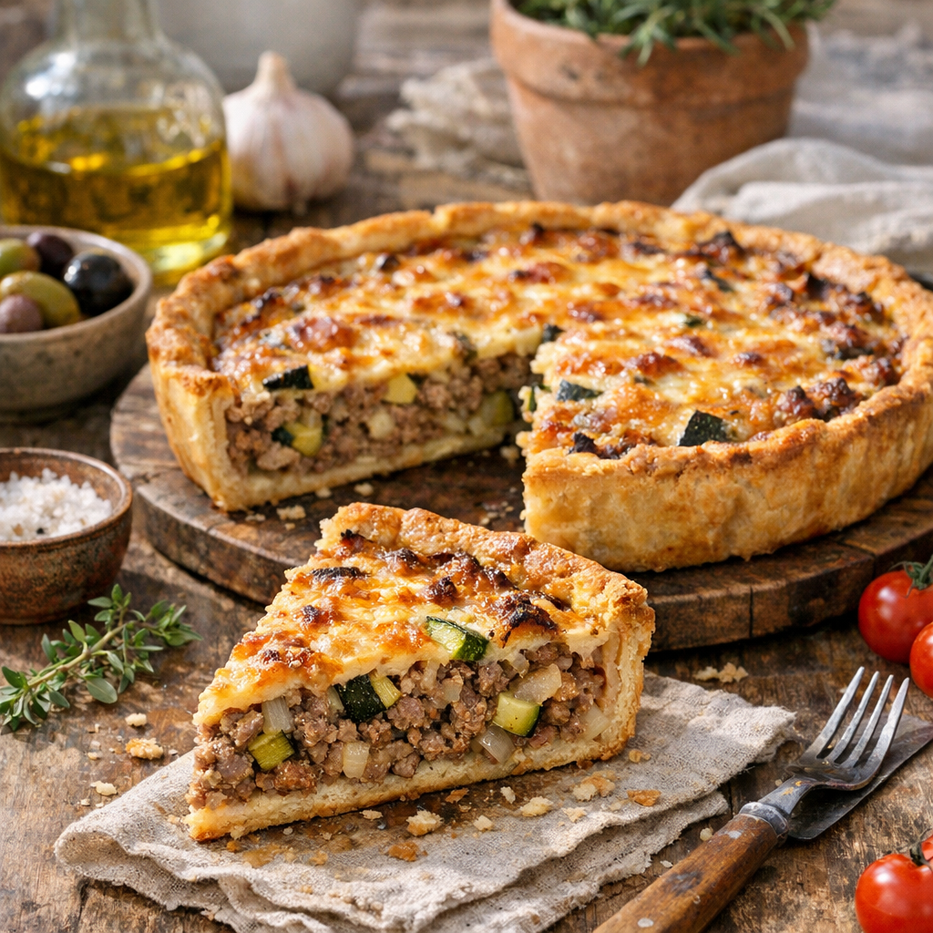 La Quiche à la viande hachée simple se réussit sans détremper
