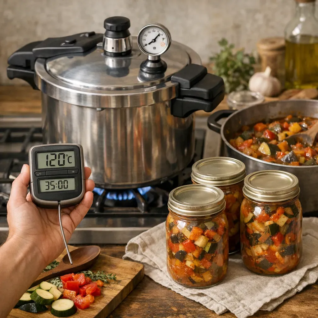 Stérilisation de la ratatouille : temps, température et cocotte-minute