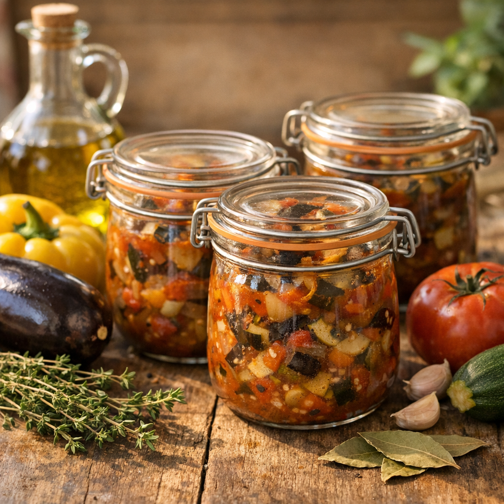 La ratatouille en conserve demande une cuisson juste