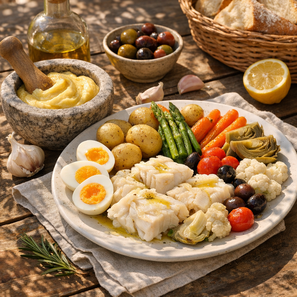 La recette d’aïoli traditionnel se prépare au mortier