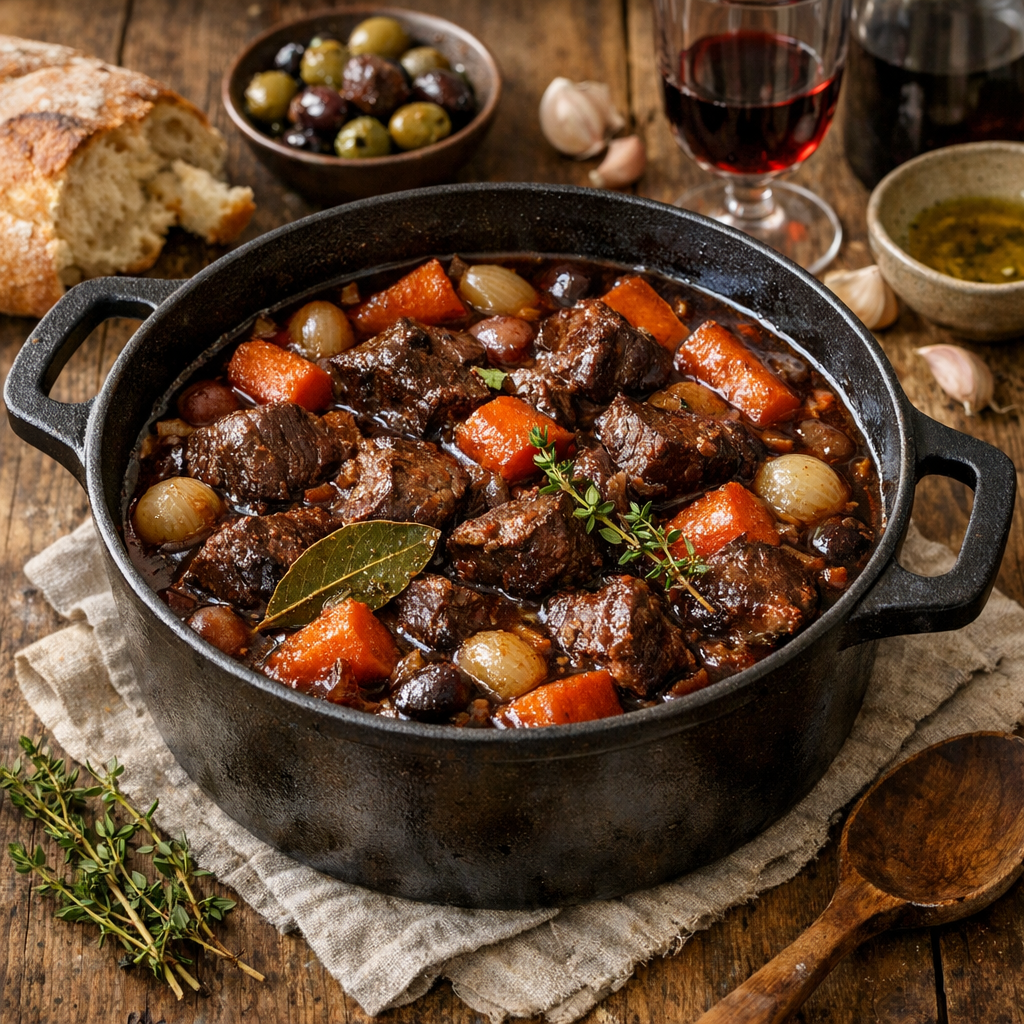 La recette de Daube provençale se réussit en 5 repères