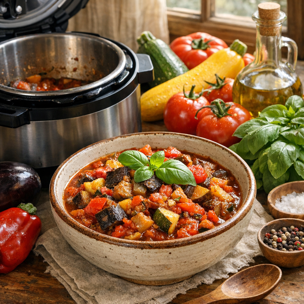 La recette de ratatouille au Cookeo garde l’esprit provençal