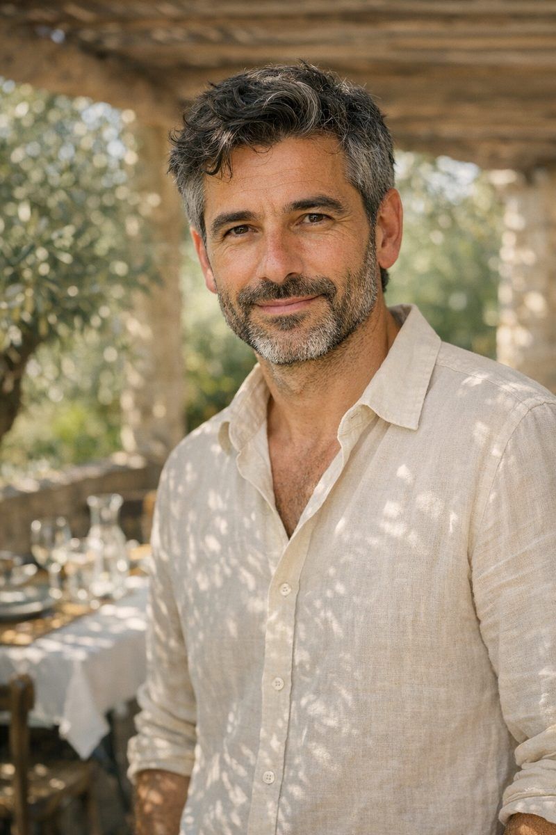 Élian Veyrune, chroniqueur culinaire du Mûrier, à Grimaud