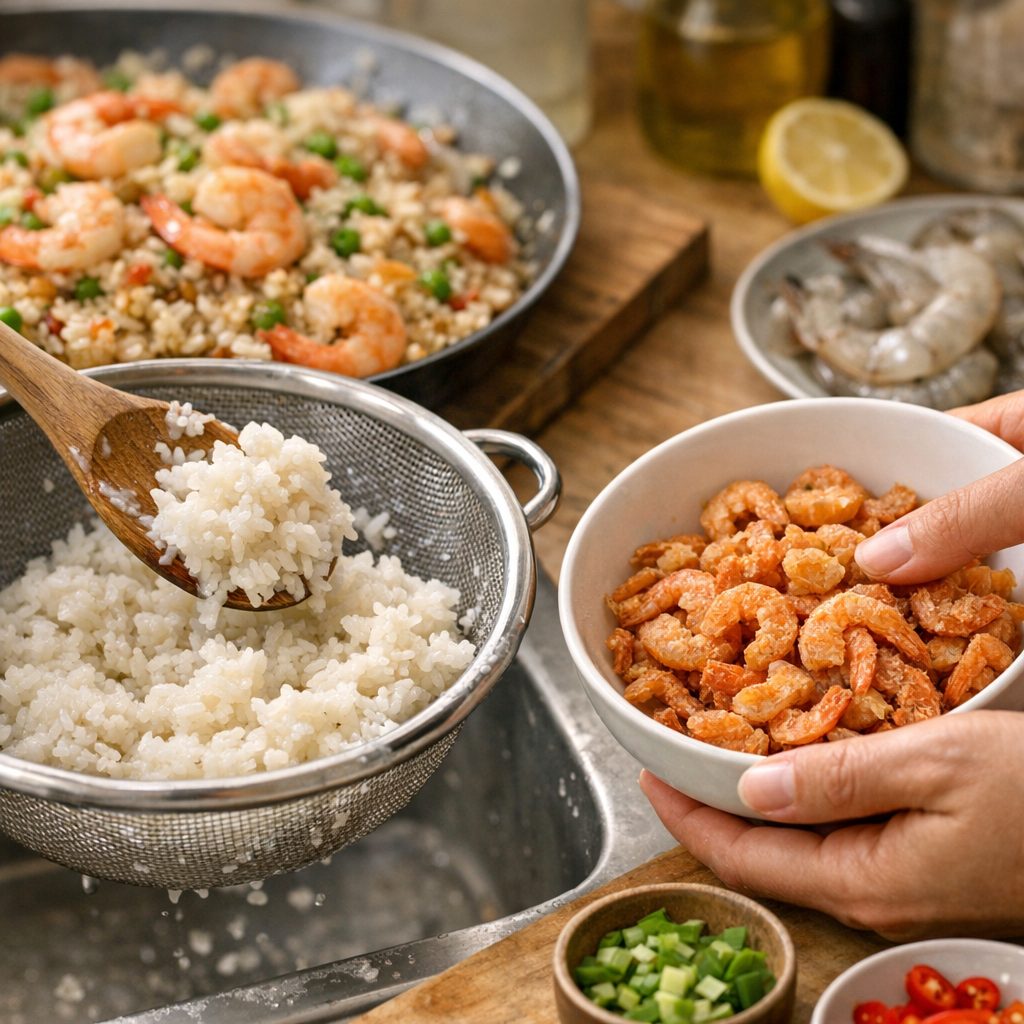 Les gestes qui changent tout&nbsp; : éviter le riz collant et les crevettes sèches