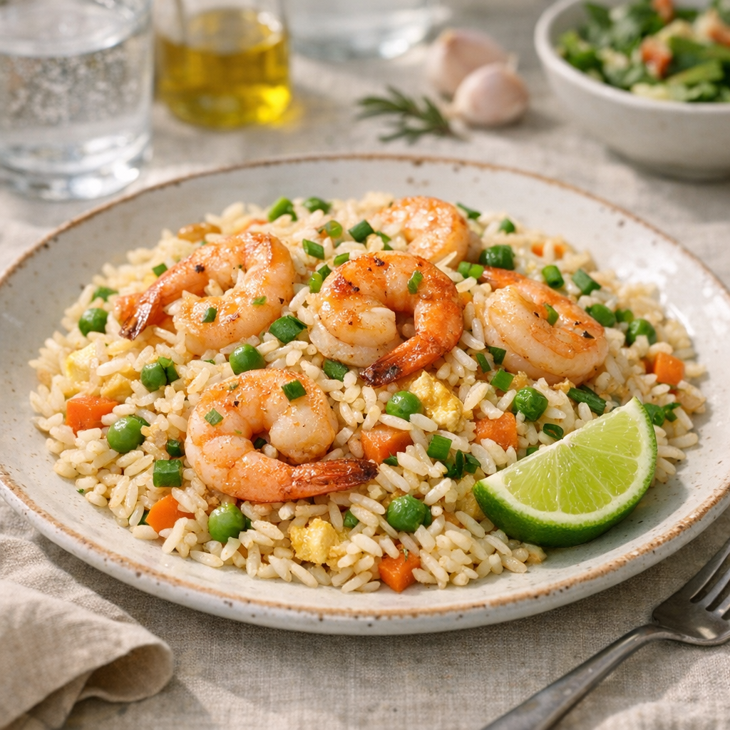 Le riz aux crevettes : recette facile et cuisson juste