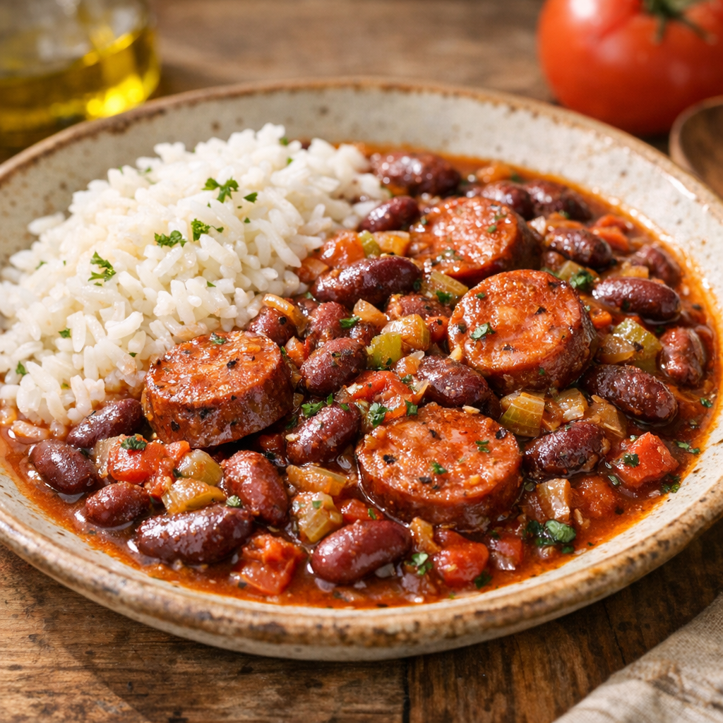 La rougaille saucisse aux Haricots Rouges : recette à la créole