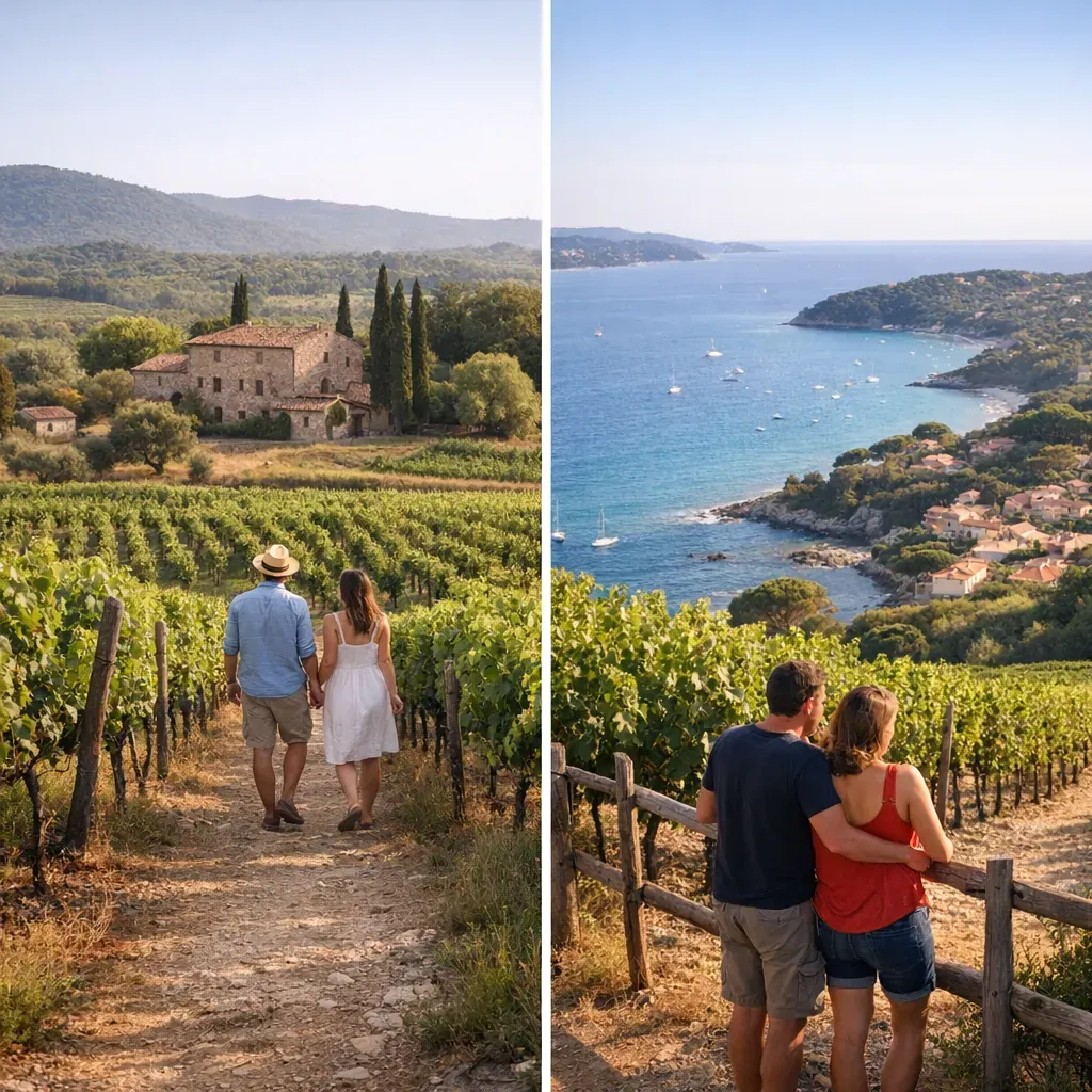Deux logiques de parcours à connaître : Lorgues pour l’intérieur, Bormes-les-Mimosas pour le contraste littoral