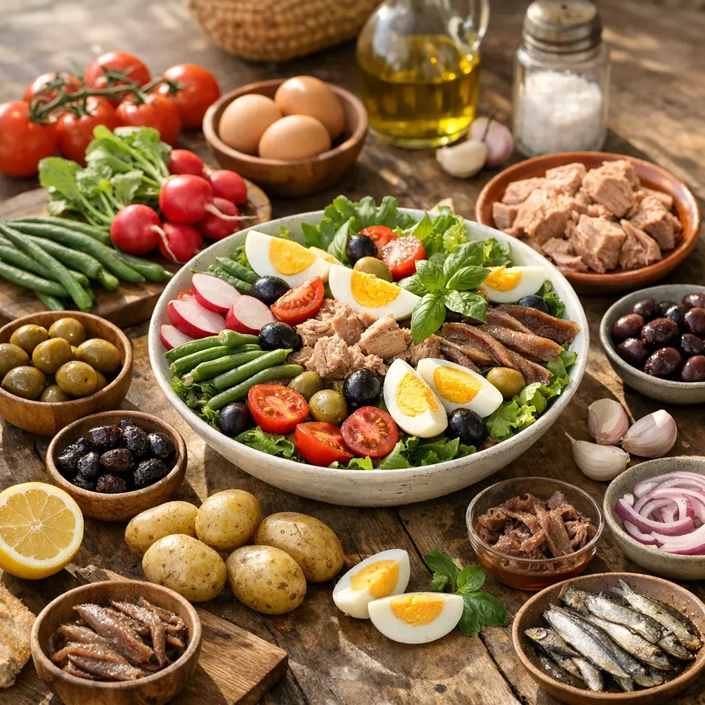 Quels sont les ingrédients d'une vraie salade niçoise ?
