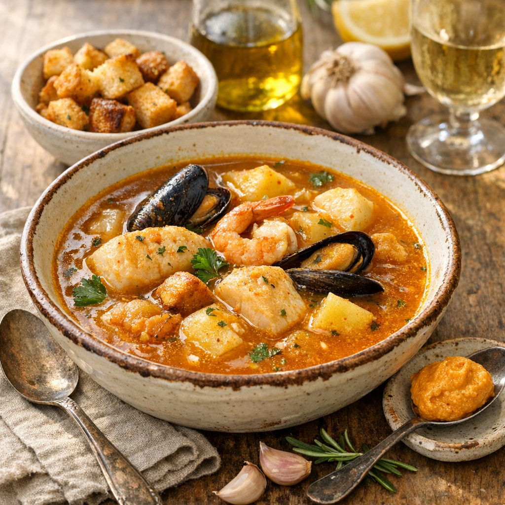 La soupe de poisson provençale tient à trois gestes