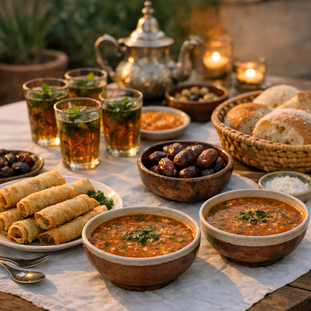 Une table de ramadan en Algérie réussit l’iftar en 7 gestes