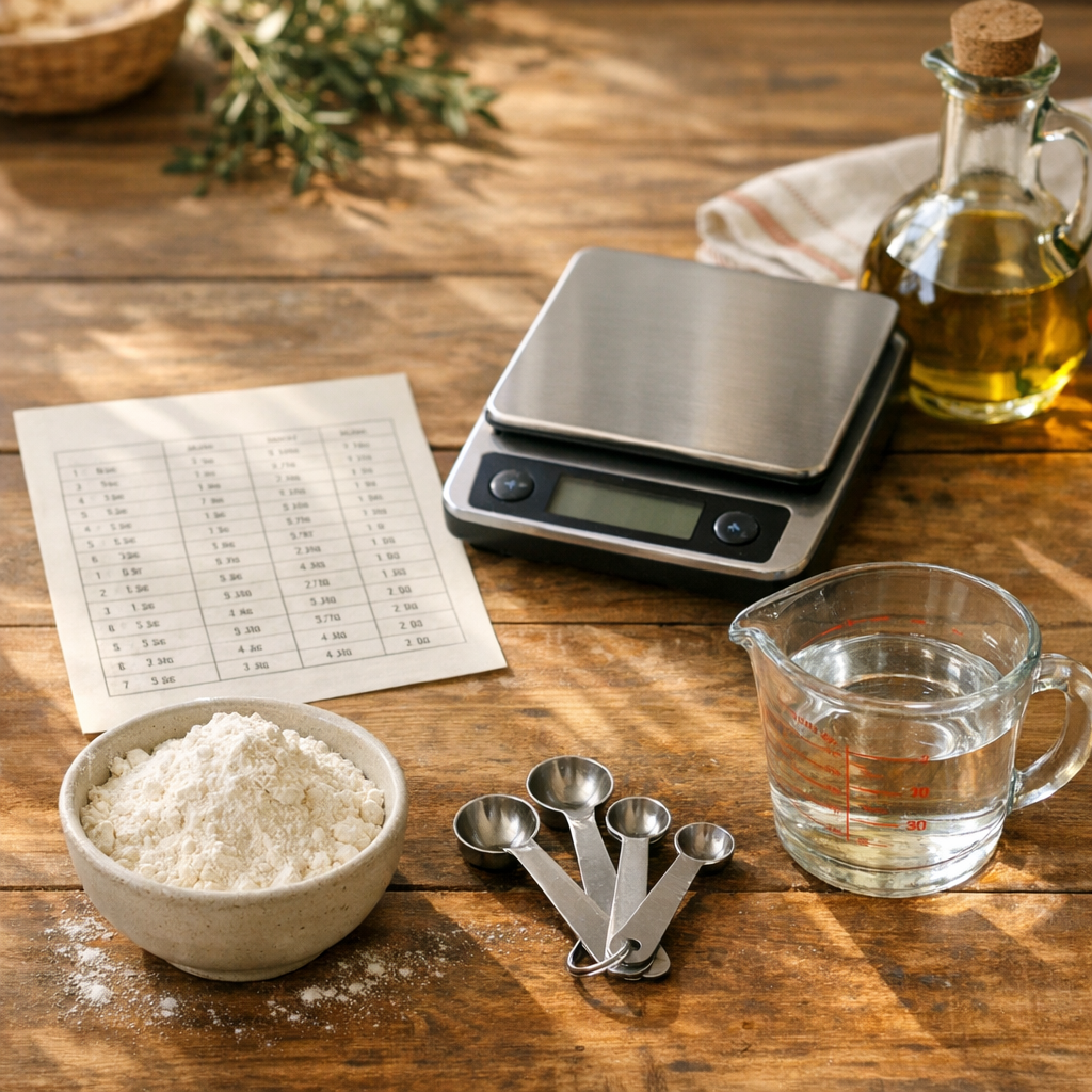 Un tableau de conversion cuisine en PDF aide à doser juste