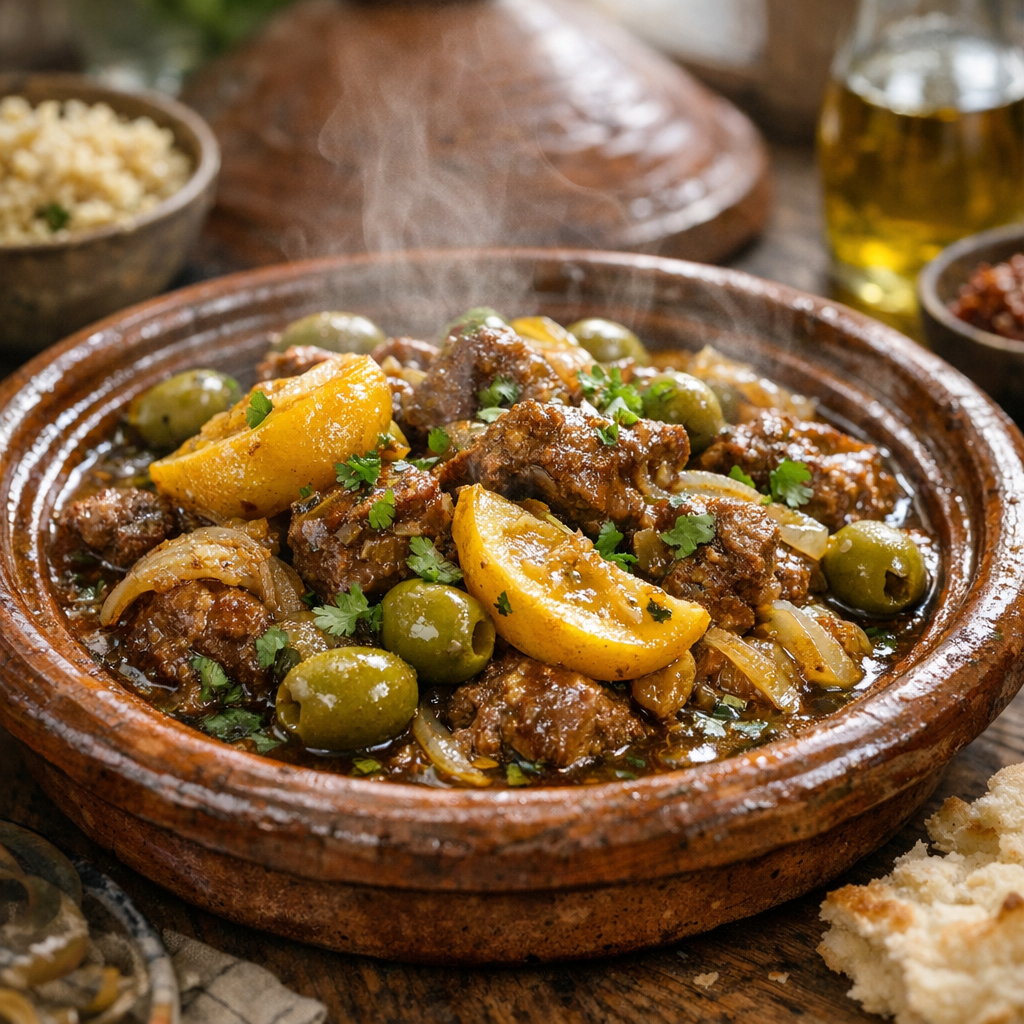 Le tajine d'agneau au citron confit se prépare : recette et cuisson