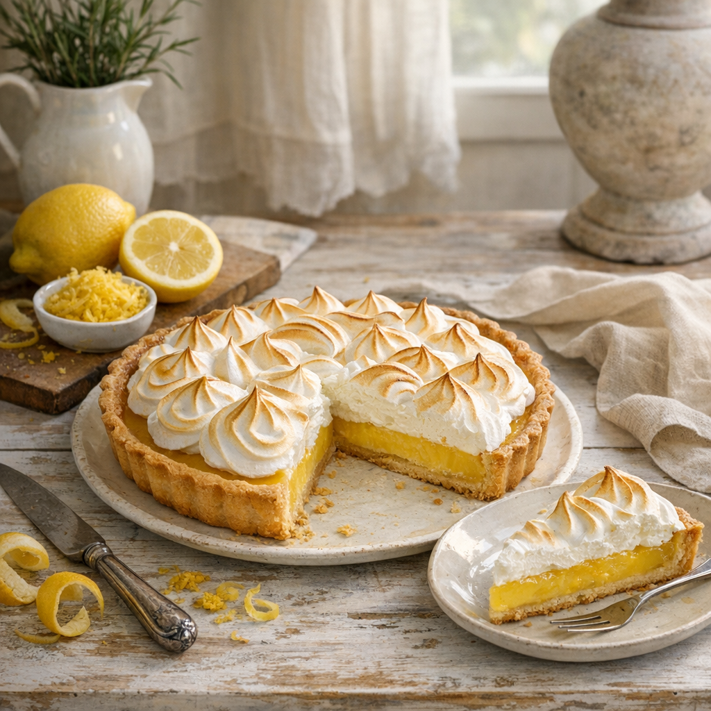 La tarte au citron de grand-mère : recette simple et meringuée