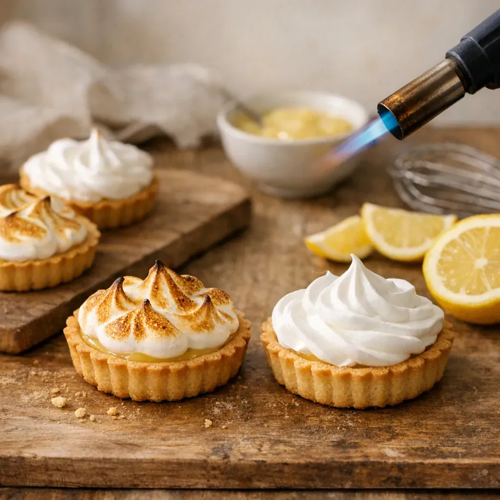 3. Tartelettes meringuées : finition simple, avec ou sans chalumeau