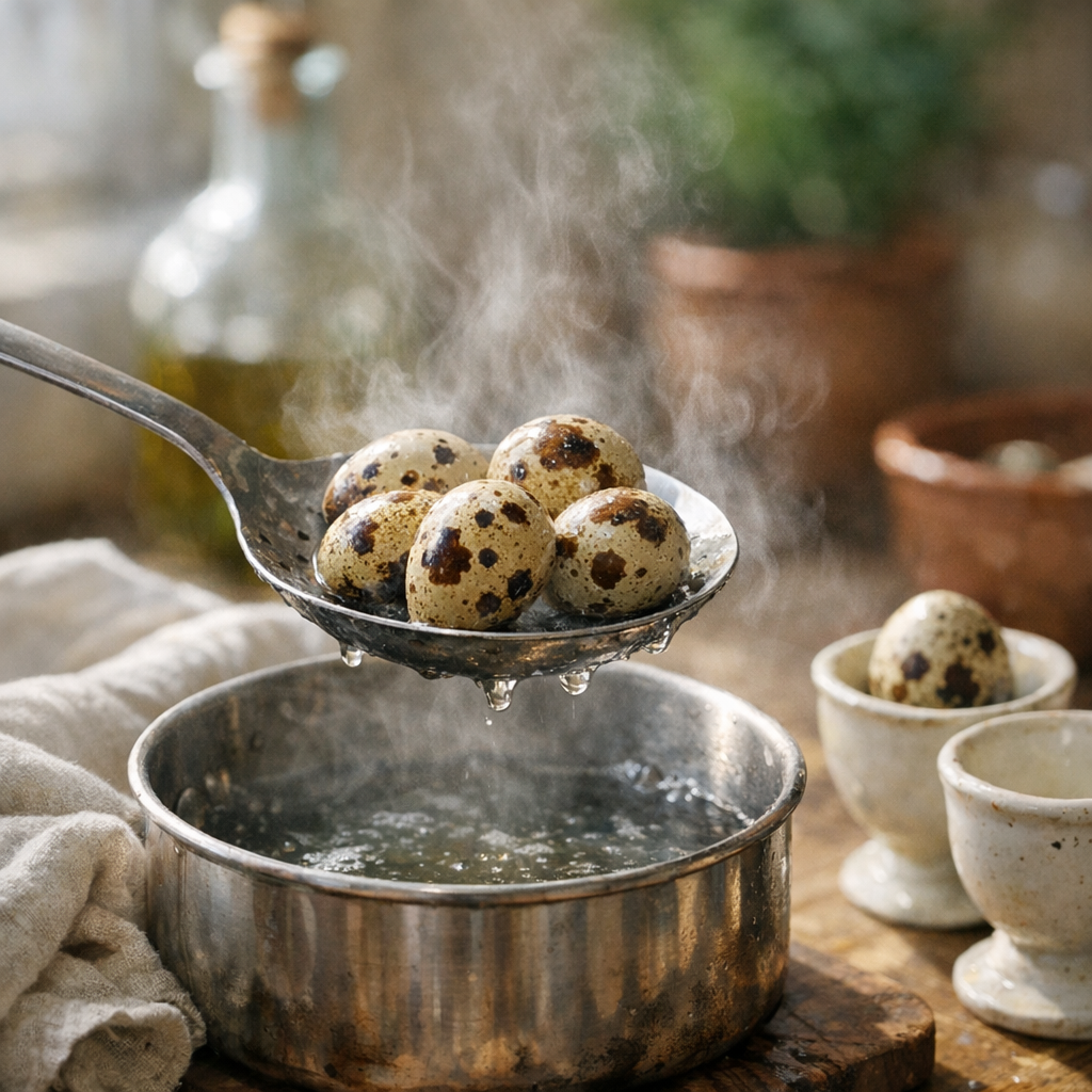 Le temps de cuisson d’un œuf de caille : tout se joue à 30 s près