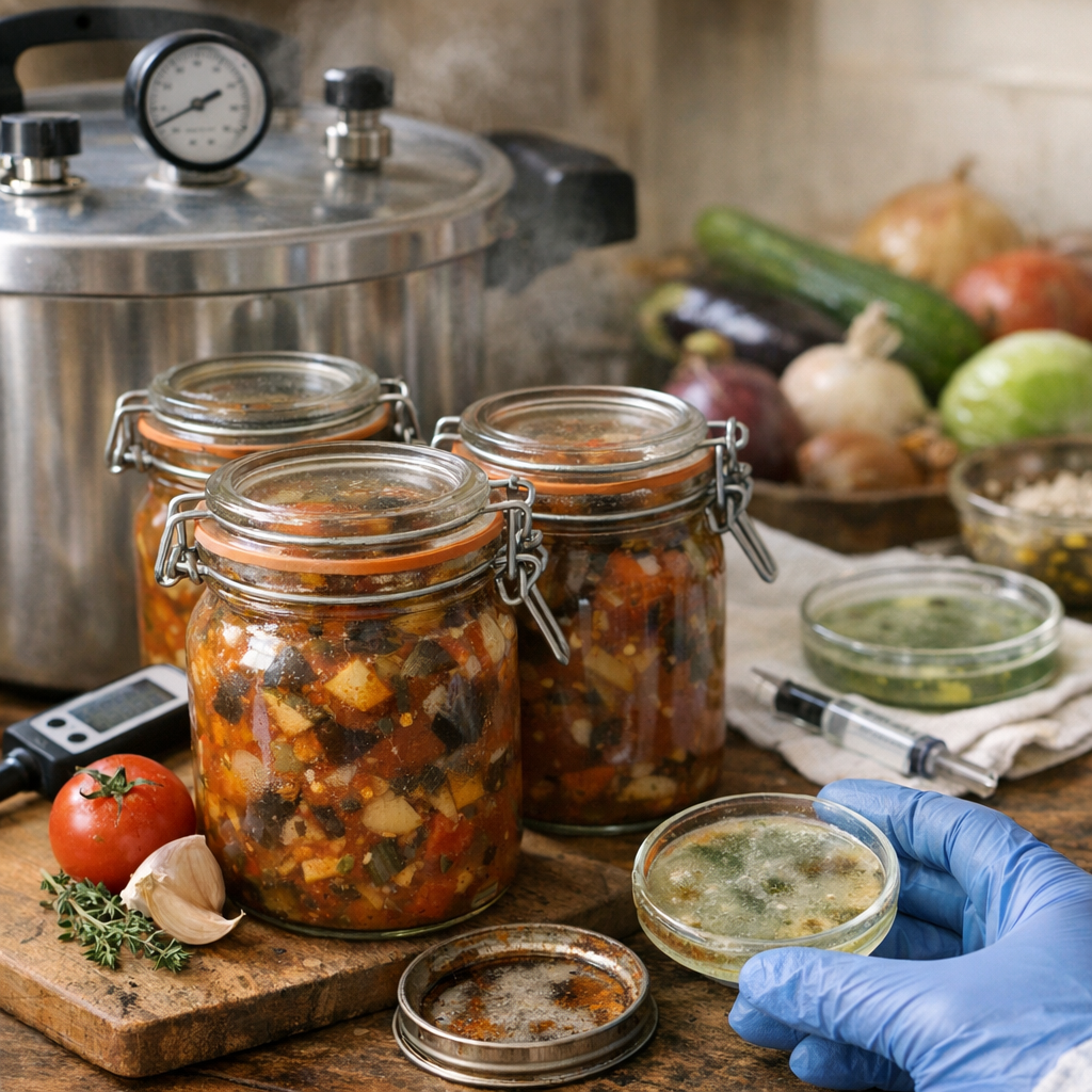 La conservation de la ratatouille&nbsp;: bocaux, sécurité et botulisme